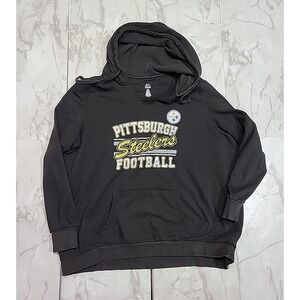Majestic Pittsburgh Steelers Graphic Football Pullover Athletic Hoodie Men 2XL